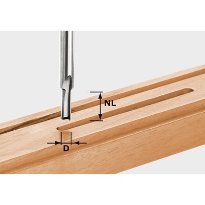 Hw S8 D10/20 Nutfräser 10 x 20 x 60 x 8 mm ( 490959 ) für Oberfräse of 900, of 1000, of 1010, of