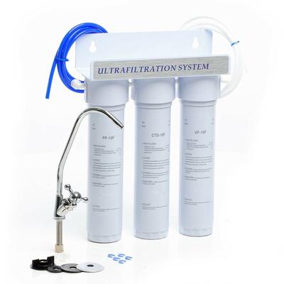 Naturewater - NW-3-PPCTOUF 3 Stufen Untertisch Wasserfilter, 5 µ, Sedimentfilter, Aktivkohle Block,