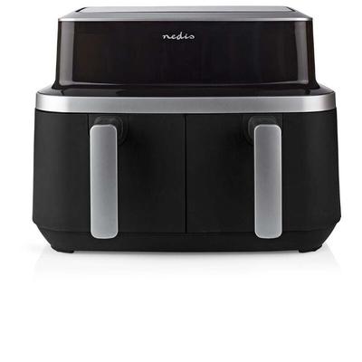 Nedis - Doppelte ölfreie fritteuse 2600 w schwarz KAAF320BK