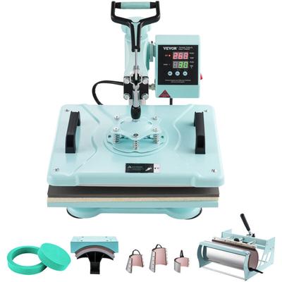 Vevor - Hitzepresse, 30 x 38 cm, 8-in-1 Wärmeübertragungsmaschine mit 6-30 oz Tumblerpresse, 360° Image