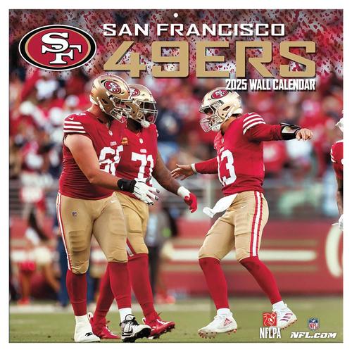 San Francisco 49ers – Team-Wandkalender 2025, 30,5 x 30,5 cm