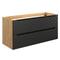 Mobile bagno senza lavabo effetto legno nero e marrone 120cm