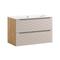Mobile bagno con lavabo effetto legno beige e marrone 90cm