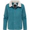 Cordjacke RAGWEAR "Walinea Corduroy", Damen, Gr. M (38), blau (ocean), Cord, Fleece, Außenmaterial: 100% Baumwolle, Innenfutter: 100% Polyester, Wattierung: 100% Polyester, casual, gerade hüftlang, ohne Ausschnitt, Langarm Ärmel ohne Ärmelschlitz...
