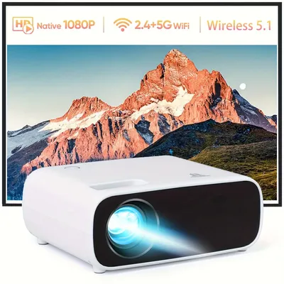 2024 New Movie Projector Supports 5G WiFi,Full HD,16000 Lumens Display,Supports 4K,Suitable For Home