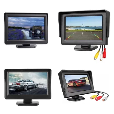 4.3 Inch Screen TFT LCD Car Monitor with 2 Way AV Input Car Reverse Monitor for Rear View Camera