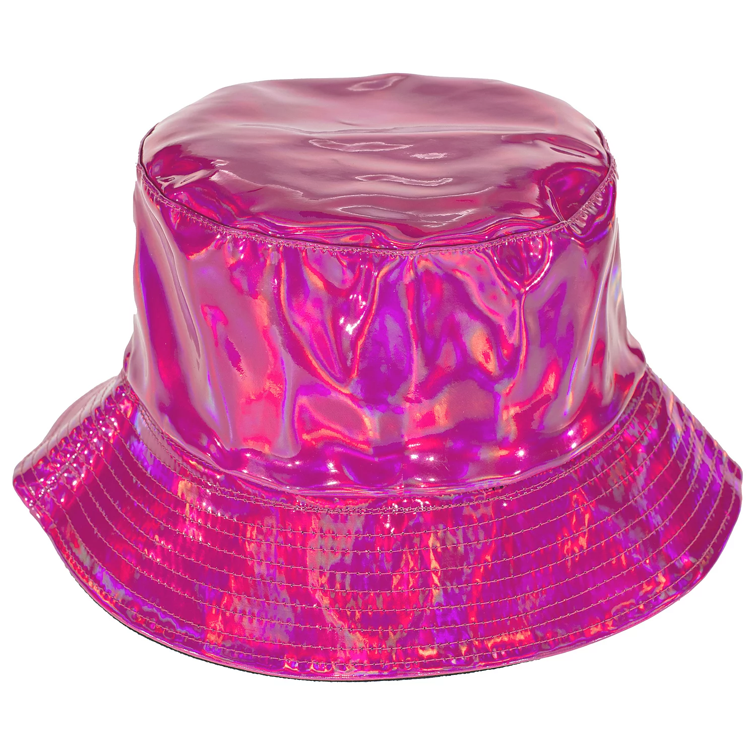 Chapeau bob "holo", rose vif