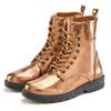 Stiefelette LASCANA, Damen, Gr. 40, braun (bronzefarben), Obermaterial: 100% Lederimitat. Futter: 100% Textilmaterial. Decksohle: 100% Textilmaterial. Laufsohle: 100% Synthetik, unifarben, metallic, casual, Schuhe, im angesagten Metallic-Look,...