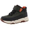 Klettboot TOM TAILOR, Kinder, Gr. 40, schwarz (khaki, schwarz), Lederimitat, Textil, kontrastfarbene Details, sportlich, Schuhe, Keilabsatz, High-Top-Sneaker, Herbstboots, Reflektor an der Ferse