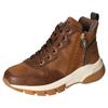Schnürboots MUSTANG SHOES, Damen, Gr. 41, braun (cognac), Lederimitat, sportlich, Schuhe, High Top Sneaker, Stiefelette mit zusätzlichem Reißverschluss