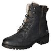 Schnürboots MUSTANG SHOES, Damen, Gr. 41, blau (navy), Lederimitat, casual, Schuhe, Schnürstiefelette, Blockabsatz, in Metallic-Optik, schmale Form