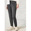 Stoffhose CECIL "Style Tracey", Damen, Gr. XS (36), Länge 28, grau (dunkelgrau melange), Web, Obermaterial: 67% Polyester, 30% Viskose, 3% Elasthan, meliert, Nadelstreifen, casual, regular fit knöchellang, Hosen, Sommerhose im Nadelstreifen-Look