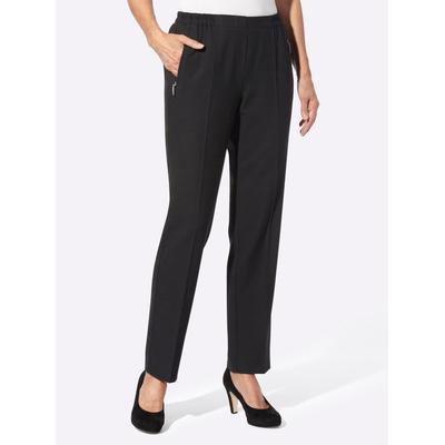Webhose ADELINA, Damen, Gr. 225, Extrakurzgrößen, schwarz, 66% Polyester, 32% Viskose, 2% Elasthan, meliert, lang, Hosen Image