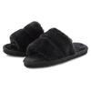 Pantolette VIVANCE "Hausschuh, Plüsch Hausschuhe, Mule, offener Schuh", Damen, Gr. 37, schwarz, Obermaterial: 100% Textilmaterial. Futter: 100% Textilmaterial. Decksohle: 100% Textilmaterial. Laufsohle: 100% Synthetik, unifarben, casual, Schuhe, VEGAN