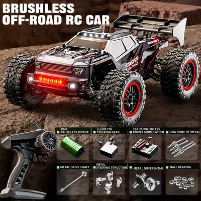 TEMU 1pc Znlyrion Rc Off- Car, 80km/h Brushless , Metal , Controlled, Battery-operated, 36v, 1500mah Rechargeable Battery, Bar, For Enthusiasts