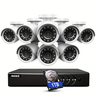 TEMU Annke 3k Ai / Detection, H.265+ 8ch Dvr 1tb And 8 X 1080p Hd , Ft ,