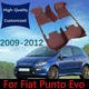 Tappetini per auto in pelle personalizzati per Fiat Punto Evo 2009 2010 2011 2012 tappeti per tappeti per automobili a 3 porte cuscinetti per piedi accessori interni