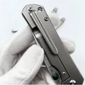 1 pezzo in lega di titanio coltello pieghevole Clip posteriore per SANRENMU SRM 812 912 901 902 9103 9104 Design monopezzo CNC morsetto fai da te personalizzato