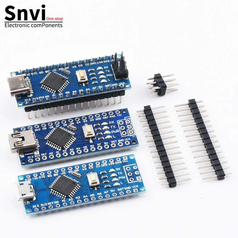 Snvi Nano V3 per Arduino Nano ATmega328P Scheda di Sviluppo Nano 3.0 CH340 USB Type-C Micro Mini Controller per Arduino IDE
