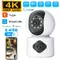 Tuya 8MP 5G WiFi Camera Indoor Dual Lens Baby Monitor Telecamera per visione notturna a colori 4k