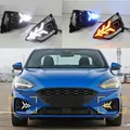 Per Ford Focus ST LINE 2018-2020 bianco blu e giallo indicatore di direzione funzione auto DRL 12V LED luce di marcia diurna lampadina fendinebbia