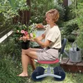 Carrello da giardino con sedile sedile da lavoro Mobile da giardino regolabile in altezza sgabello da diserbo sgabello da giardino sedia da giardino pieghevole