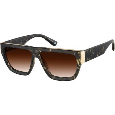 Zenni Men's Square Rx Sunglasses Tortoiseshell Plastic Full Rim Frame