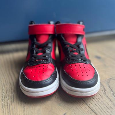 Nike Shoes | Kids Nike High Tops Size 11c - Barely Worn | Color: Black/Red | Size: 11b