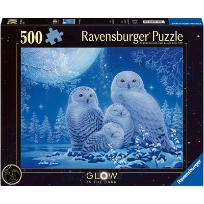 Puzzle RAVENSBURGER "Glow in the Dark, Eulen im Mondschein" Puzzles bunt Kinder Made in Germany; FSC - schützt Wald weltweit