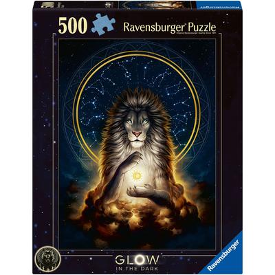 Puzzle RAVENSBURGER "Glow in the Dark, Leuchtender Löwe" Puzzles bunt Kinder Made in Germany; FSC - schützt Wald weltweit