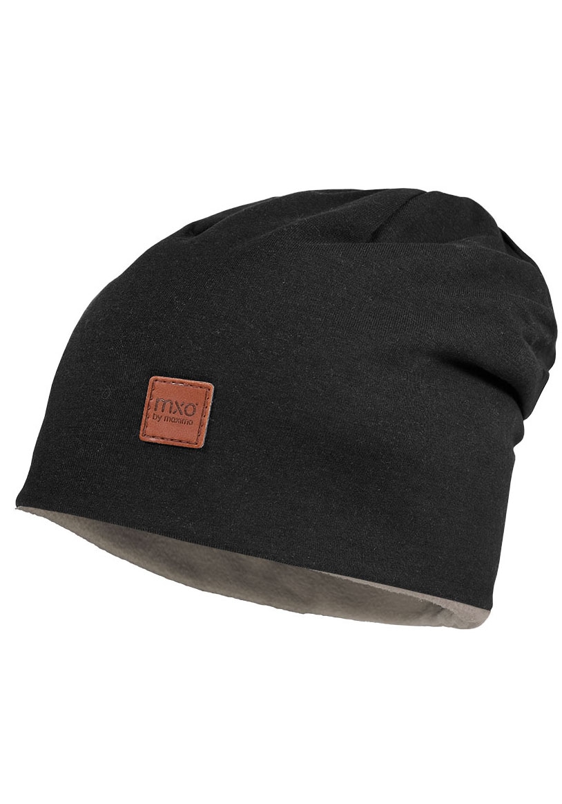 Wendemütze MAXIMO, Baby, Gr. 51, schwarz, Fleece, Baumwollmischung, mehrfarbig, Mützen, mit wärmenden Fleecefutter Image