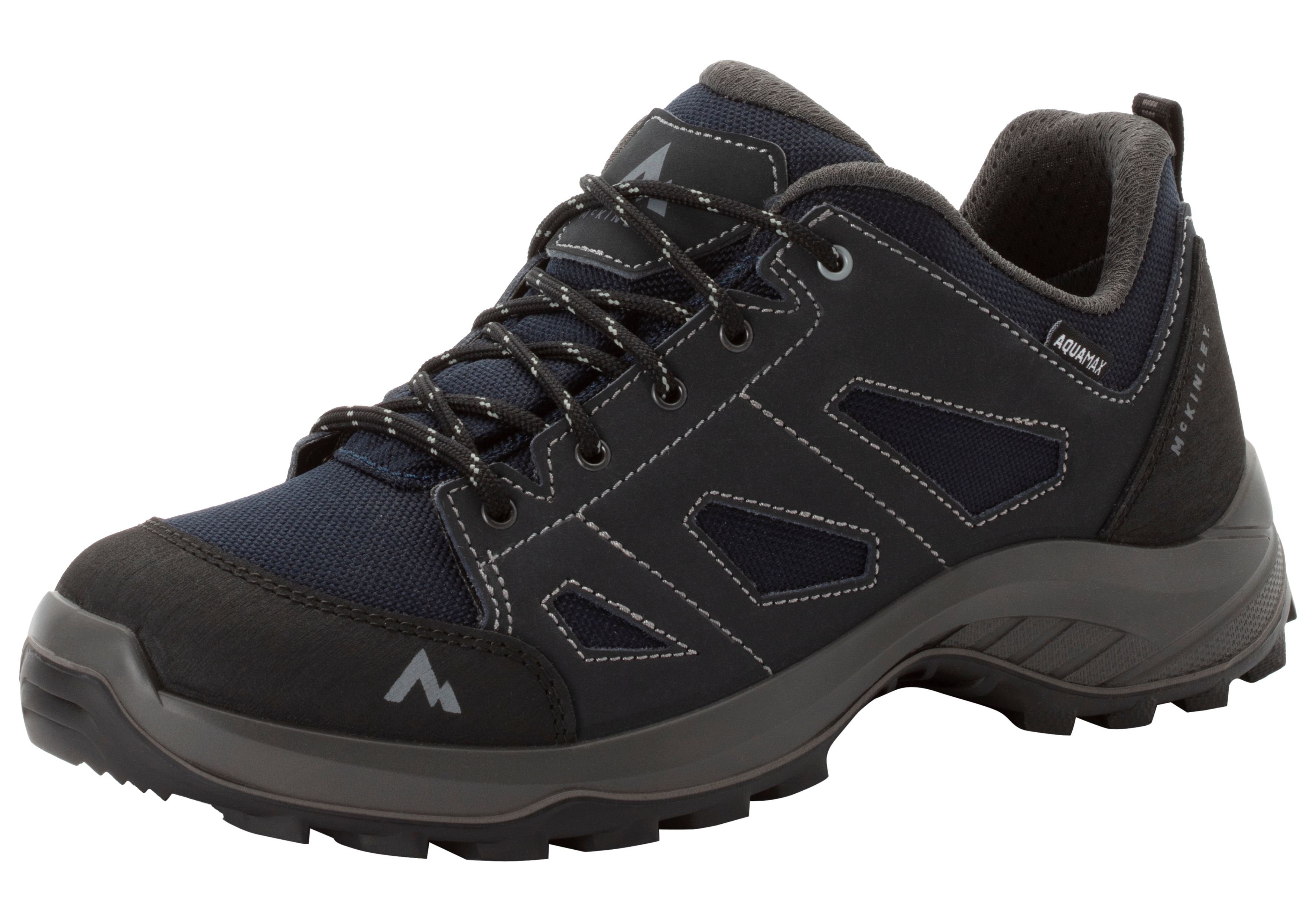 Wanderschuh MCKINLEY "Discover IV", Herren, Gr. 45, schwarz (navy schwarz, navy schwarz, anthrazit), Schuhe Wanderschuh, wasserdicht