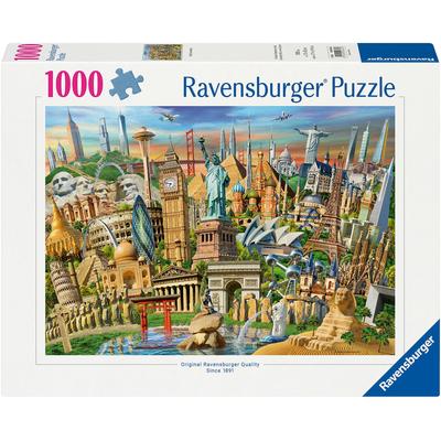 Puzzle RAVENSBURGER "Sehenswürdigkeiten weltweit" Puzzles bunt Kinder Made in Germany; FSC - schützt Wald weltweit