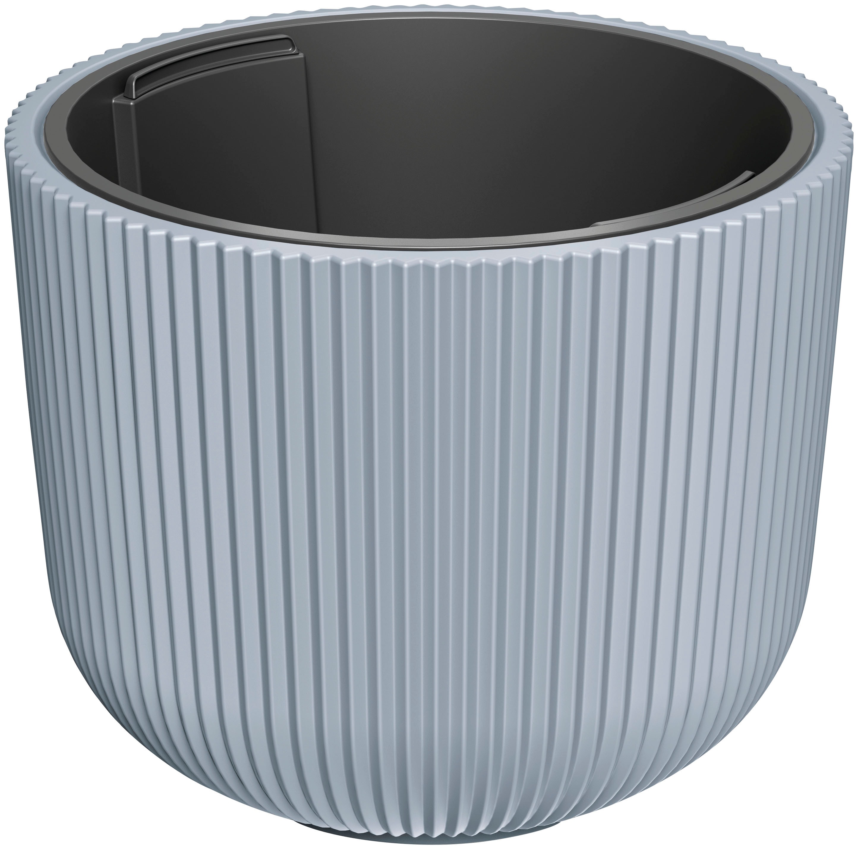 Blumentopf PROSPERPLAST "MILLY", grau (hellgrau), H:32,1cm Ø:39,1cm, Kunststoff, Pflanzgefäße