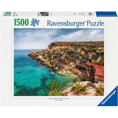 Puzzle RAVENSBURGER "Popey Village, Malta" Puzzles bunt Kinder Made in Germany; FSC - schützt Wald weltweit