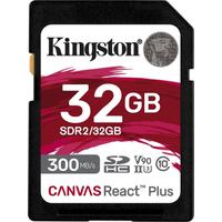 KINGSTON Speicherkarte Canvas React Plus SD 32GB, schwarz, 32 GB, Speicherkarten