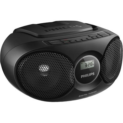 PHILIPS Radio "AZ215S", schwarz, B:25,2cm H:12,4cm T:23,2cm, Radios