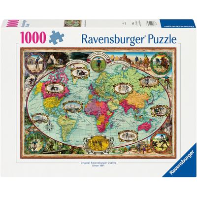 Puzzle RAVENSBURGER "Mit Fahrrad um die Welt" Puzzles bunt Kinder Made in Germany; FSC - schützt Wald weltweit