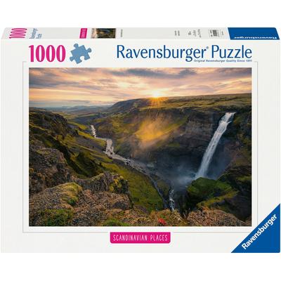 Puzzle RAVENSBURGER "Scandinavian Places, Haifoss auf Island" Puzzles bunt Kinder Made in Germany; FSC - schützt Wald weltweit