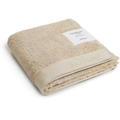 Handtuch S.OLIVER "s.Oliver, Premium Qualität, 600 gr/m², auch als Sets erhältlich", beige (natur), B:50cm L:100cm, Walkfrottier, Baumwolle, Handtücher (Packung), große Farbauswahl, auch als Duschtuch, Waschhandschuh, Gästetuch Image