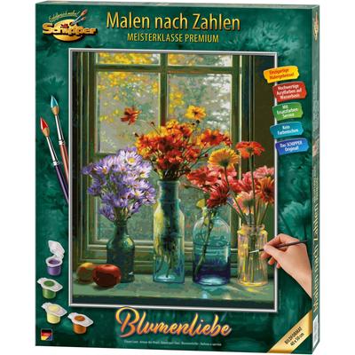 Malen nach Zahlen SCHIPPER "Meisterklasse Premium - Blumenliebe" Malvorlagen bunt Kinder Made in Germany