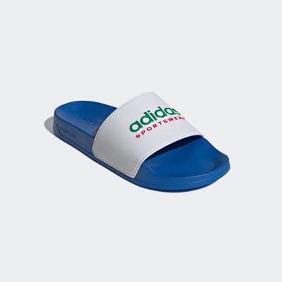 Badesandale ADIDAS SPORTSWEAR "SHOWER ADILETTE", Gr. 39, blau (bright royal, cloud weiß, team grün), Synthetik, sportlich, Schuhe Image