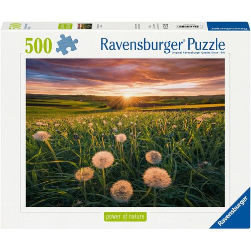 Puzzle RAVENSBURGER ""power of nature, Pusteblumen im Sonnenuntergang"" Puzzles bunt Kinder Made in Germany; FSC - schützt Wald weltweit