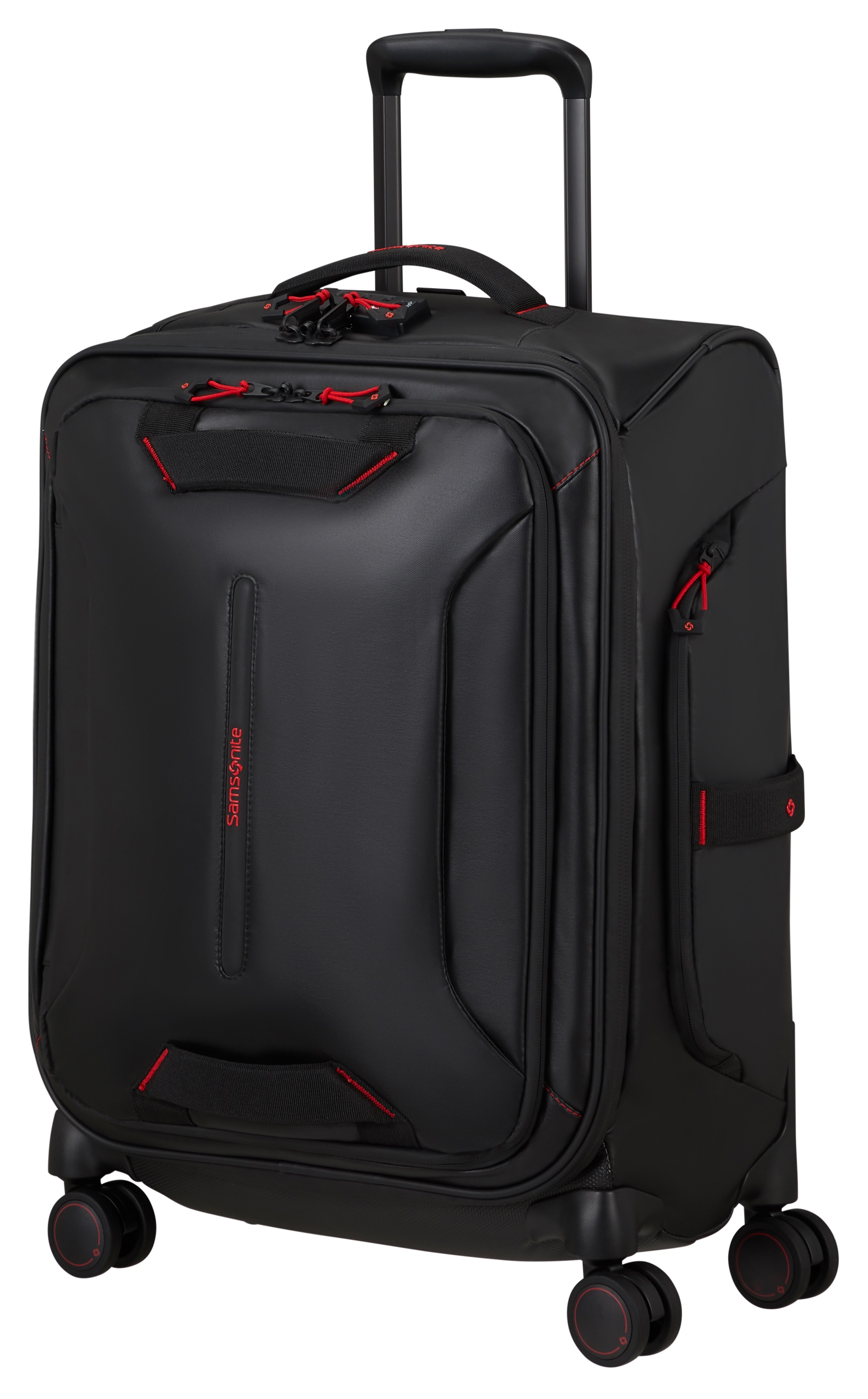 Weichgepäck-Trolley SAMSONITE "ECODIVER, verschiedene Größen und Farben", Gr. B/H/T: 40 x 55 x 23 50, schwarz, Nylon, Polyester, Koffer, Koffer Reisegepäck Weichgepäck-Koffer Fronttasche Image