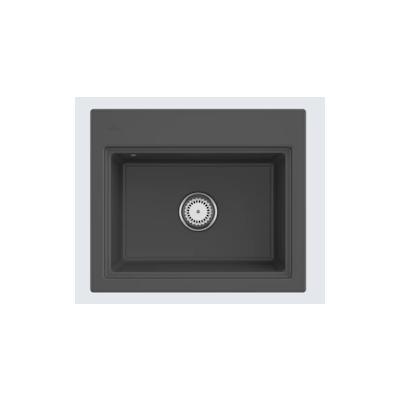 Villeroy & Boch Villeroy&Boch Rechteckiges Spülbecken, Keramikspüle Subway Style 60 S Graphite schwarz/grau 60x51cm, Unterschrankbreite 60cm Image
