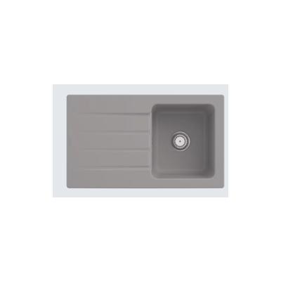Villeroy & Boch Villeroy&Boch Rechteckiges Spülbecken, Küchenspüle mit Abtropffläche Architectura 50 Fossil grau, 86x51cm Image