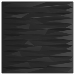vidaXL Wandpaneele 48 Stk. Schwarz 50x50 cm XPS 12 m² Stein Image