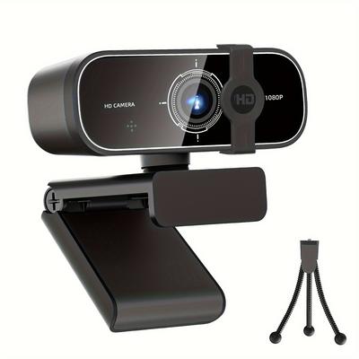 TEMU 1080p Webcam For Meetings And For Auto- , -in Mic, , Usb-a, For