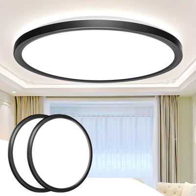 TEMU Led Ceiling Light, 12 28w 3200lm Dimmable Super Led Round Ceiling Light, Cct 3000k/4500k/6000k To Ceiling Light For Bedrooms, , (/, 2/4/6/8pack)