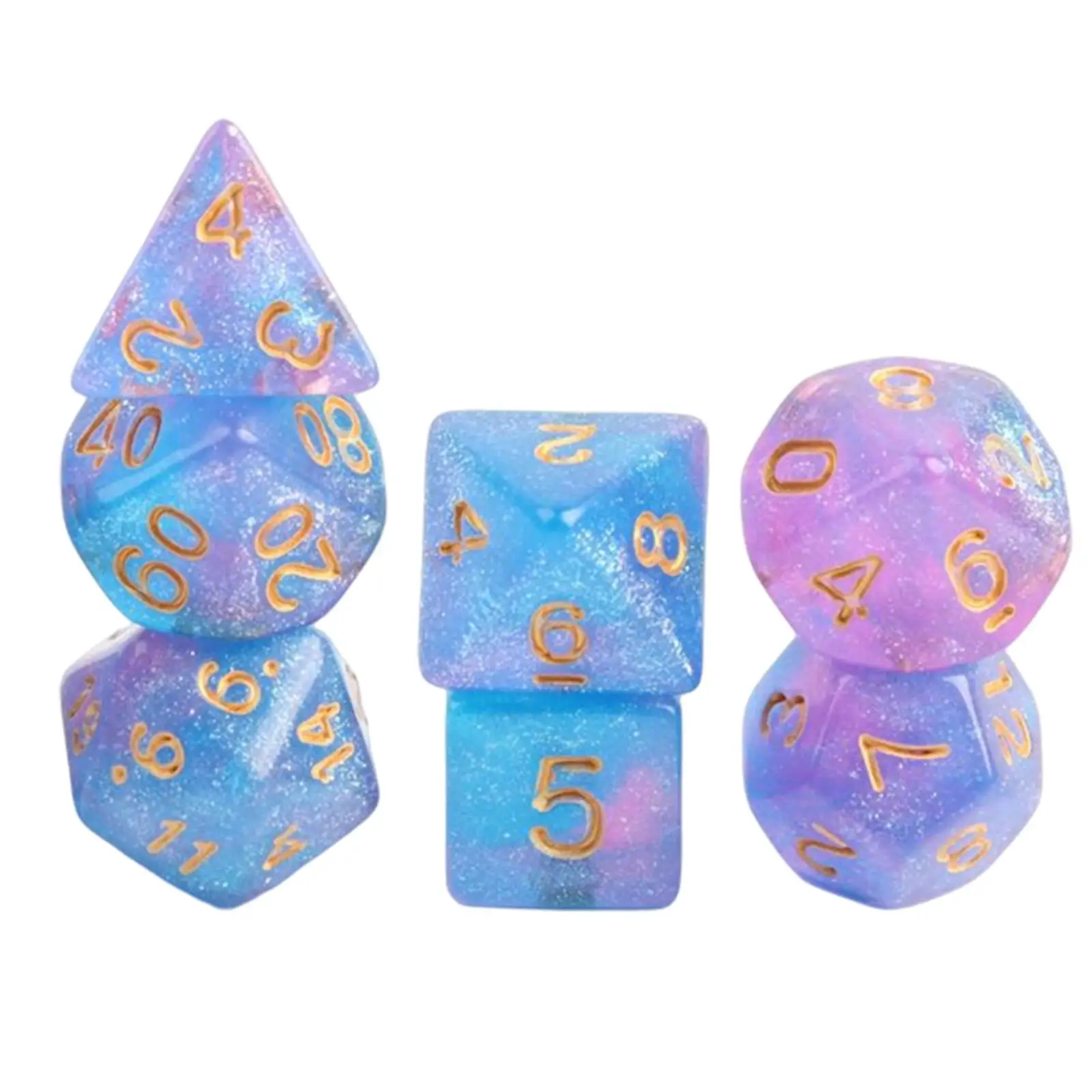 Jeu de dés polyédriques, 7 pièces, jeu de dés pour jeu de Table Dnd D4, D6, D8, D12,d20, D10, jeu de société